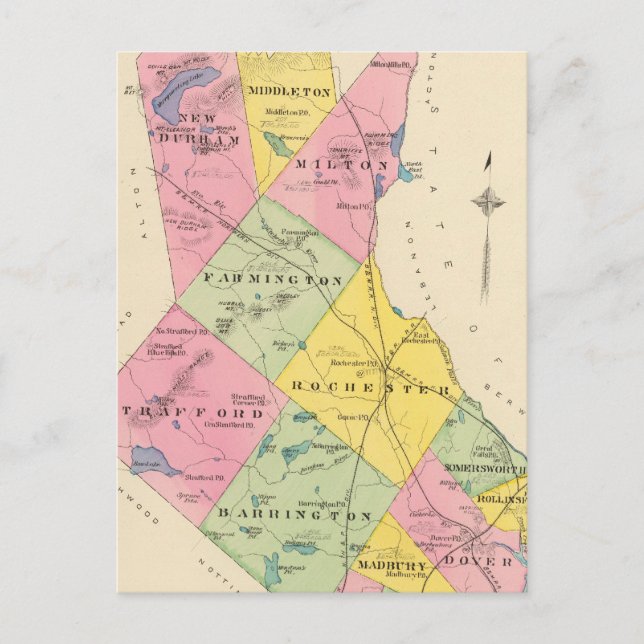 Strafford County, NH Vykort (Framsida)