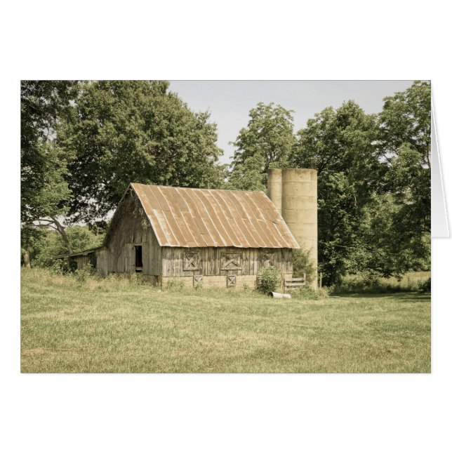 Strafford Mo Barn Antique-kort Hälsningskort (Framsidan Horizontal)