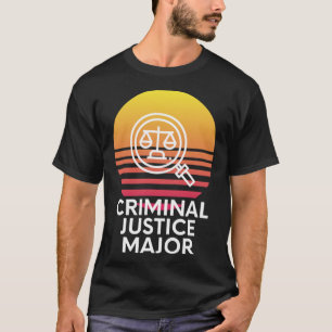 Straffrätt Major Colorful Sunset College Stu T Shirt