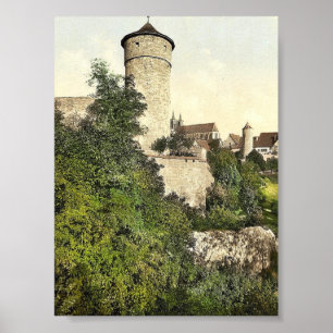 Straft torn, Rothenburg (dvs. obder Tauber), Bav Poster