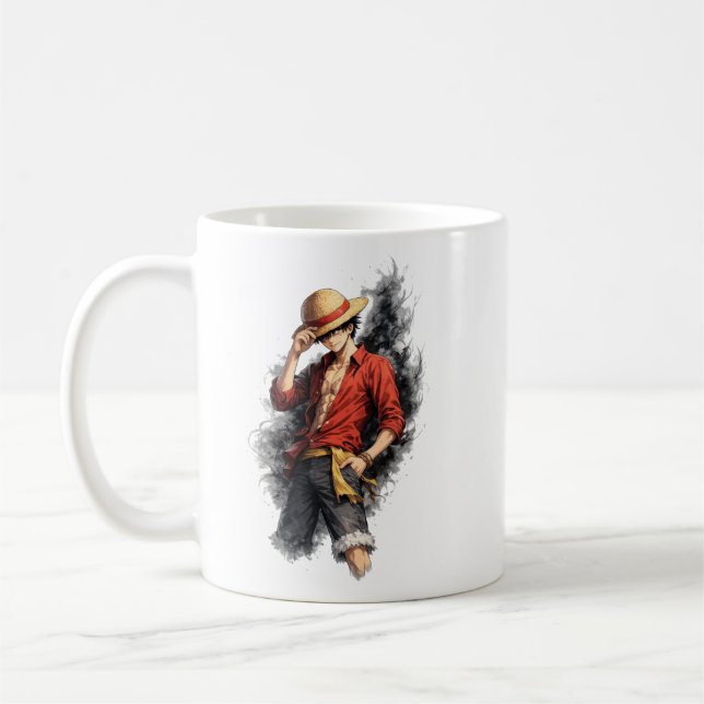 Stråhatt Äventyrs Watercolor-Mugg Kaffemugg (Vänster)