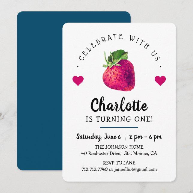 Stråhjärtan Födelsedagsflicka Vit Tack Kort (Fram/baksida)