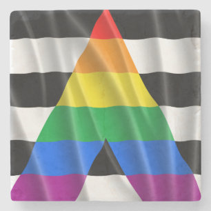 STRAIGHT ALLY FLAGGA VÅGIG DESIGN -.png Underlägg Sten