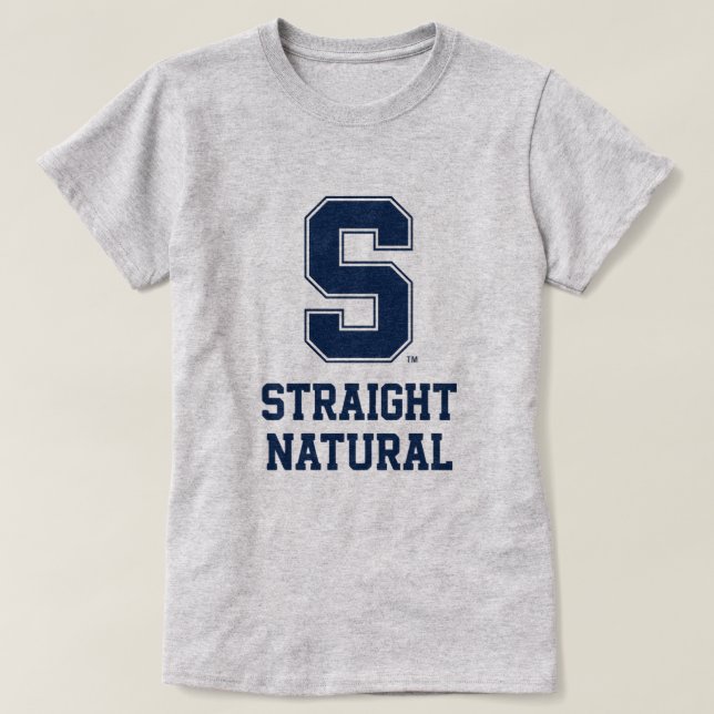 Straight Natural Hair College Letter Graphic Tee (Design framsida)
