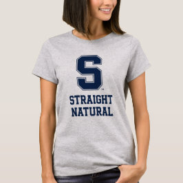 Straight Natural Hair College Letter Graphic Tee