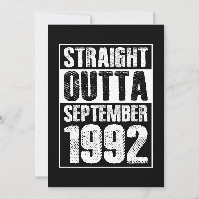 Straight Outta 1992 29-årsdag Inbjudningar (Framsida)