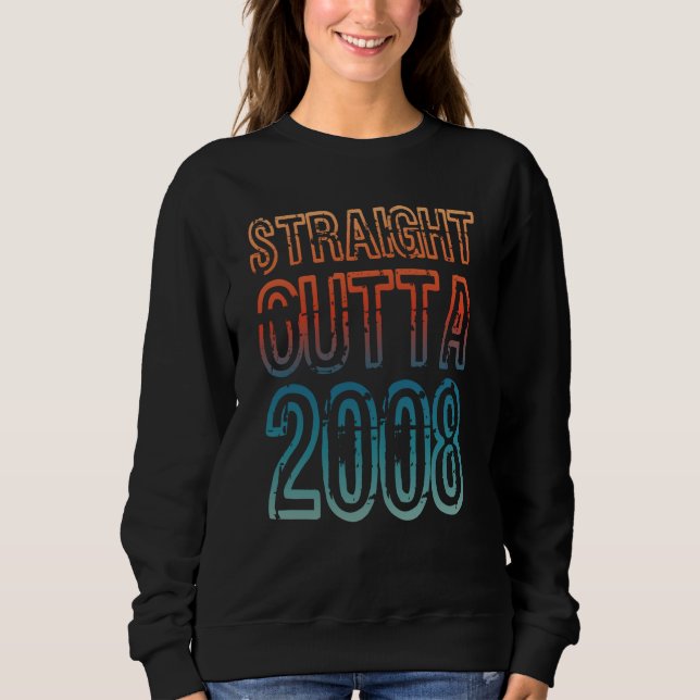 Straight Outta 2008 T Shirt (Framsida)