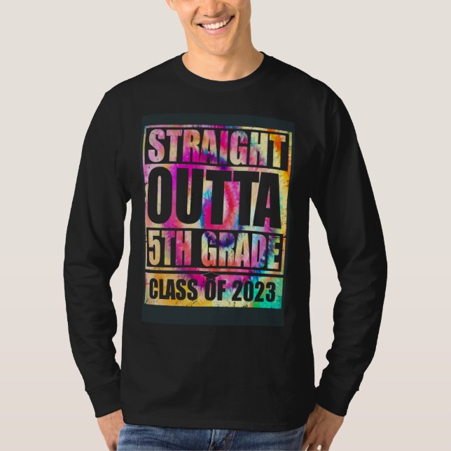 Straight Outta 5th Grade Great Graduation   1 T Shirt (Framsida)