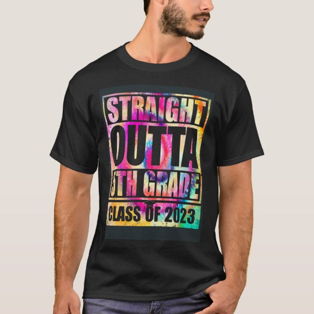Straight Outta 5th Grade Great Graduation   1 T Shirt (Framsida)