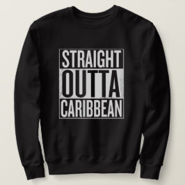 Straight outta Caribbean Rastafari Reggae Sweater Lång Ärmad Tröja