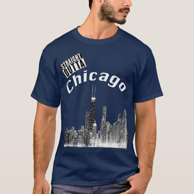 Straight OUTTA Chicago T Shirt (Framsida)
