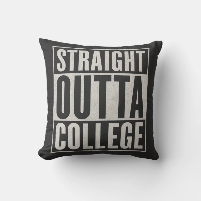 Straight Outta College Funny Graduation Graphic De Kudde (Framsida)