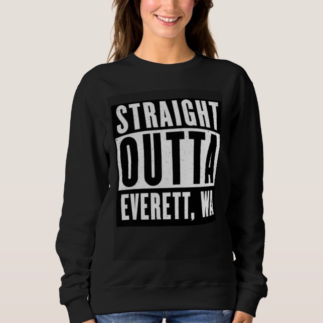 Straight Outta EVERETT  WASHINGTON Home T Shirt (Framsida)