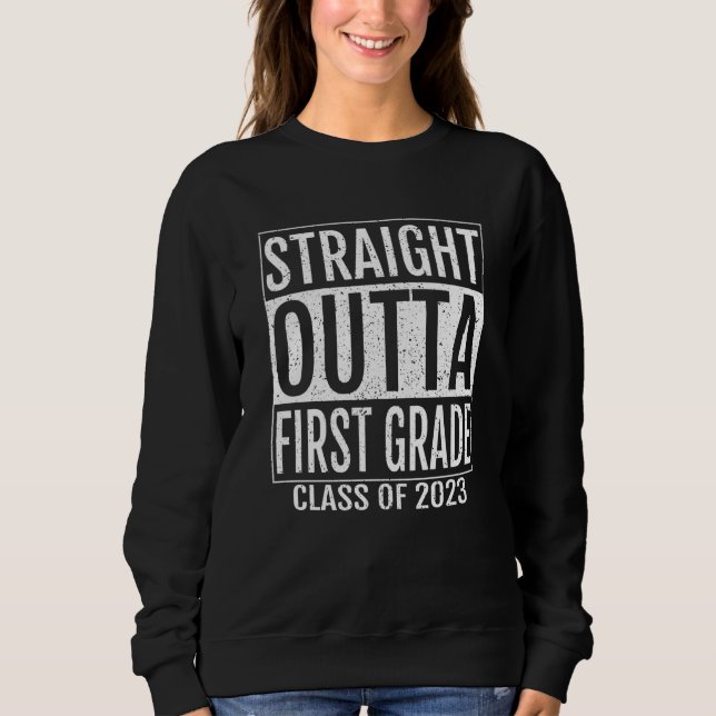 Straight Outta First Grade Graduation  2023 1st Gr T Shirt (Framsida)