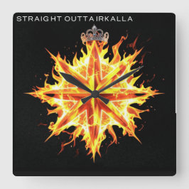 Straight Outta Irkalla logotyp/Kronade stjärnan av Fyrkantig Klocka