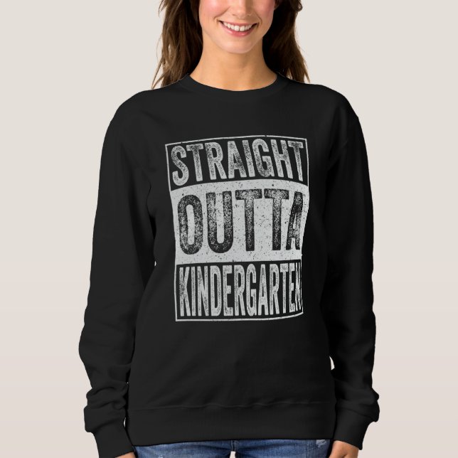 Straight Outta Kindergarten  Graduation T Shirt (Framsida)