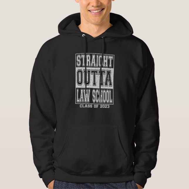 Straight Outta Law School Graduation 2023 Girls Bo Hoodie (Framsida)
