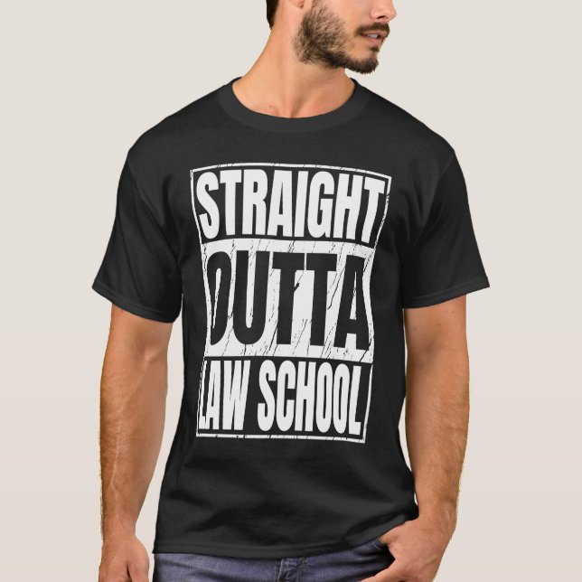 Straight Outta Law School Graduation Kids Boys Gir T Shirt (Framsida)