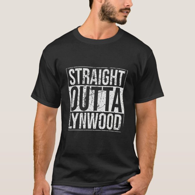 Straight Outta Lynwood Vintage T Shirt (Framsida)
