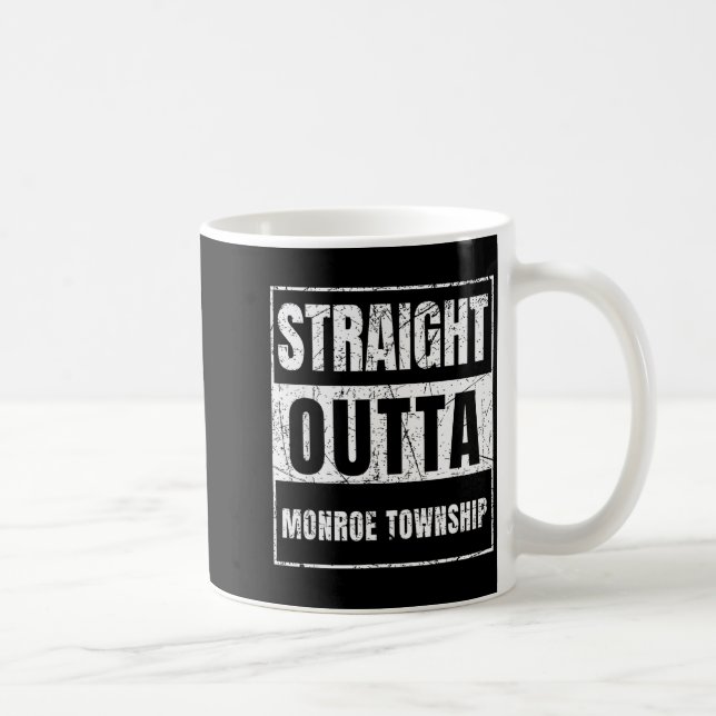 Straight Outta Monroe Township New Jersey  Kaffemugg (Höger)