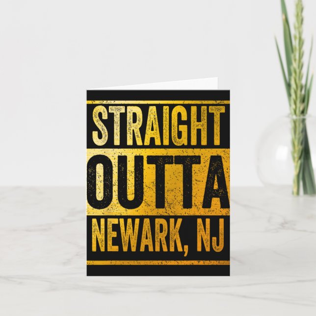 Straight Outta Newark New Jersey  Kort (Framsida)