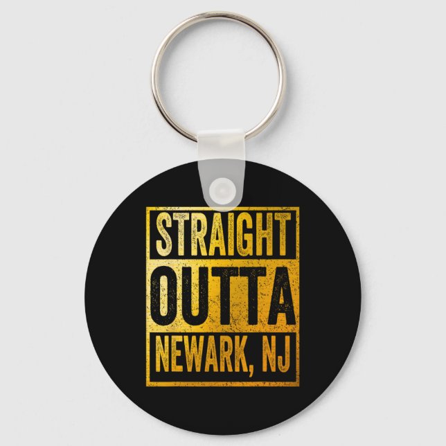 Straight Outta Newark New Jersey  Nyckelring (Framsida)