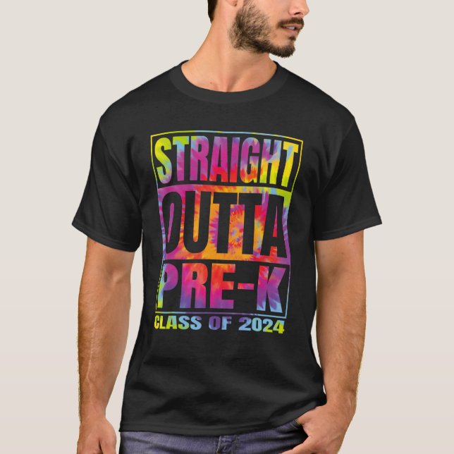 Straight Outta Pre-k School Graduation 2024 Class  T Shirt (Framsida)