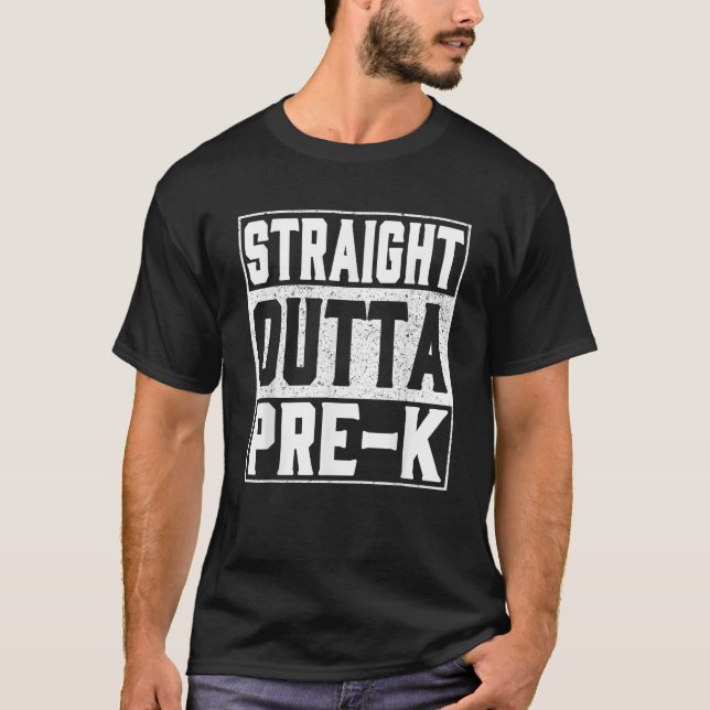Straight Outta Pre k School Graduation 2025 Boys K T Shirt (Framsida)