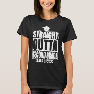 Straight Outta Second Grade Graduation 2023 2nd G T Shirt