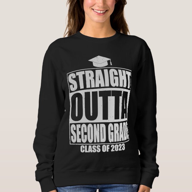 Straight Outta Second Grade Graduation 2023  2nd G T Shirt (Framsida)