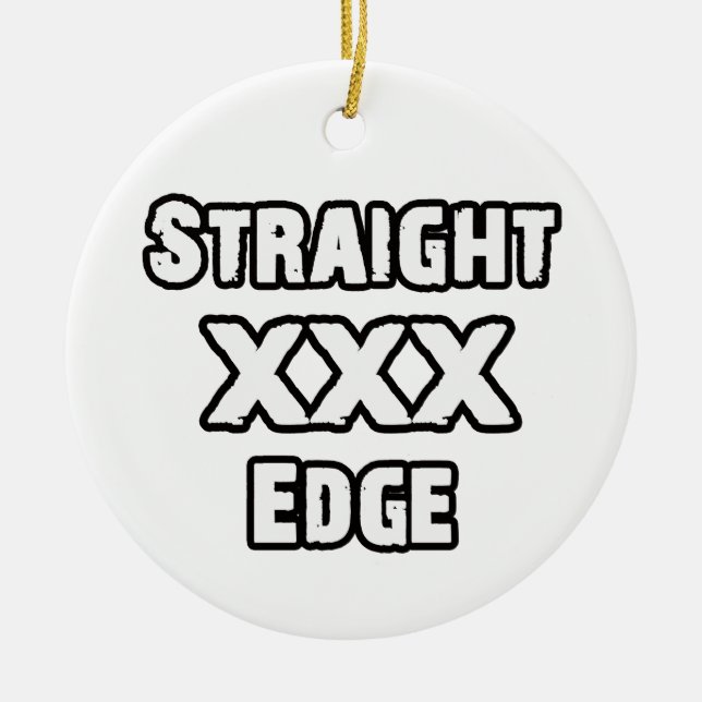 Straightedge Julgransprydnad Keramik (Framsidan)