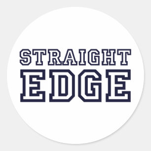 StraightEdge Runt Klistermärke
