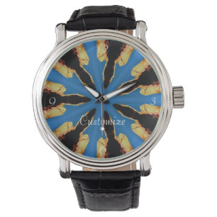 Stråla blått på svart Thunder_Cove Armbandsur