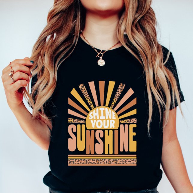 Stråla med din solsken; Retro Positiv Sommar T Shirt (Skapare uppladdad)