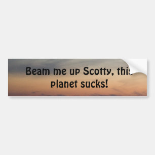 Stråla mig upp Scotty… Bildekal
