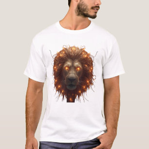 Strålande abstrakt röd och guld sprängig grafisk t shirt