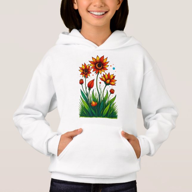 Strålande blommande explosion t shirt (Framsida)