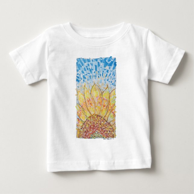 Strålande blommande solros t shirt (Framsida)