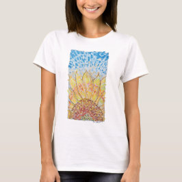 Strålande blommande solros t shirt