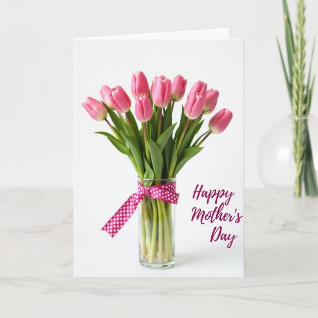Strålande Blommor Morsdags Kort (Framsida)