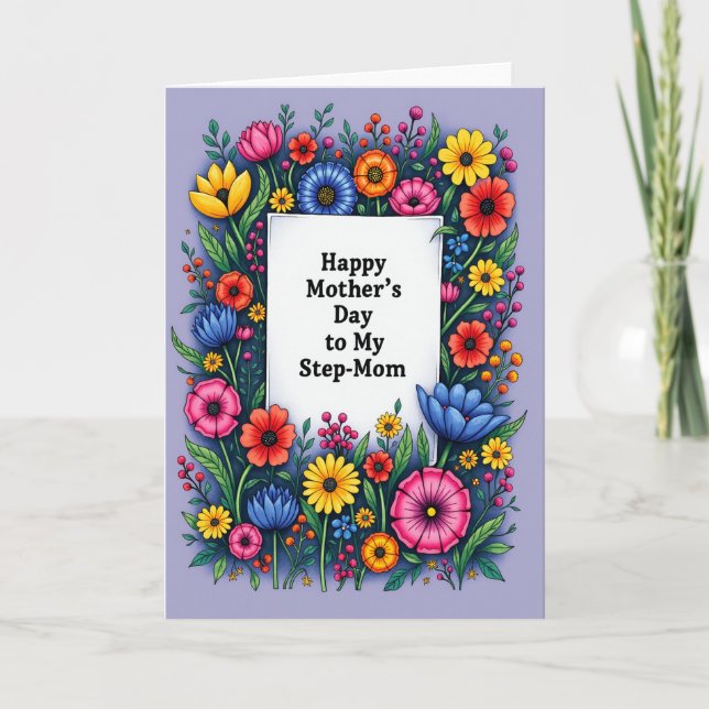 Strålande Blommors Moder Kort (Framsida)