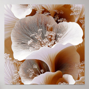 Strålande blomskikt – Mjuk botanisk abstrakt #3 Poster