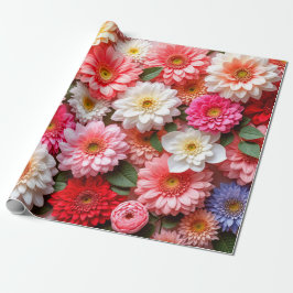 Strålande blomsterkomposition presentpapper