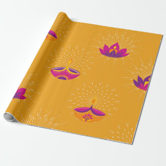 Strålande Diwali-Diya och Lotus Andlighet Presentpapper