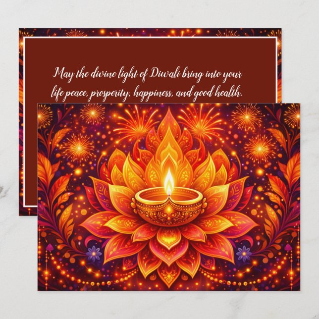 Strålande Diwali-glädje Inbjudningar (Fram/baksida)