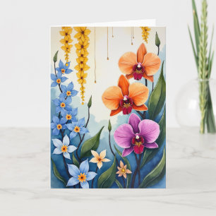 Strålande födelsdagsblomma gobelängkort kort