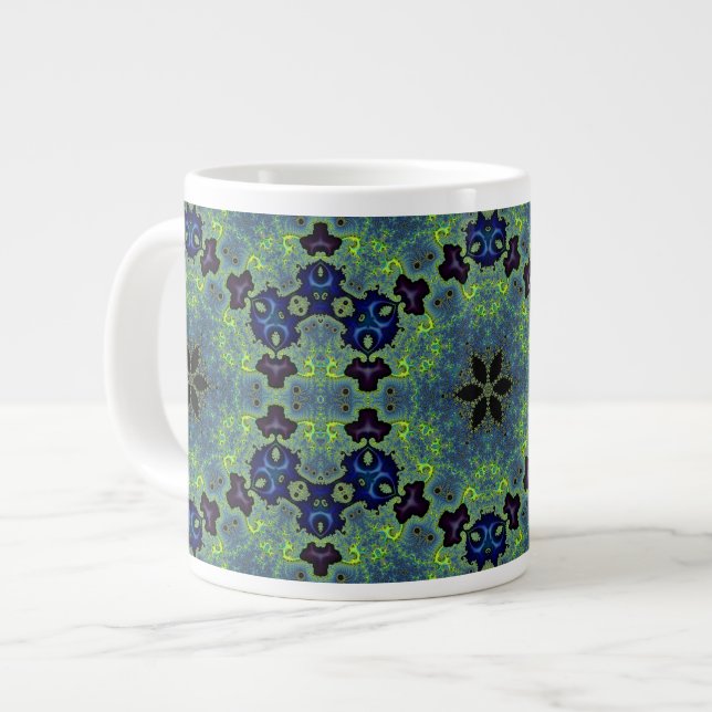 Strålande Fraktal Symfoni Jumbo Mugg (Framsida vänster)