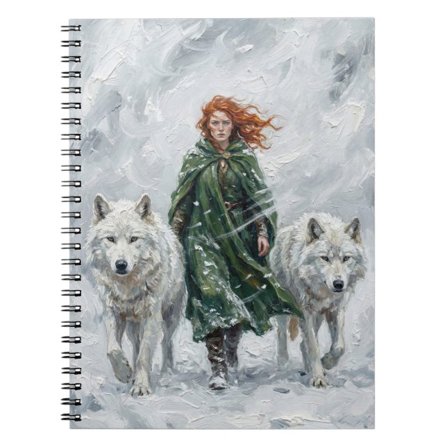 Strålande fredsduva lykta Imbolc snödroppar konst Anteckningsbok (Framsidan)