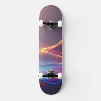 Strålande Gradient Abstrakt Vågor Mini Skateboard Bräda 18,5 Cm
