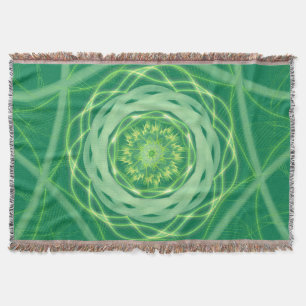 Strålande grön Spirograf-mandala Filt